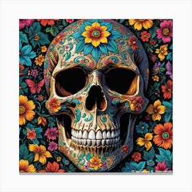 Day Of The Dead Skull Lienzo