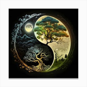 Yin Yang Tree Canvas Print