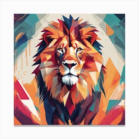 Abstract Representation Of A Majestic Lion, Bold 2 Canvas Print