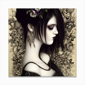 Pretty Goth Girl 1 Canvas Print
