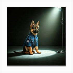 Police pup spotlight Stampe su tela