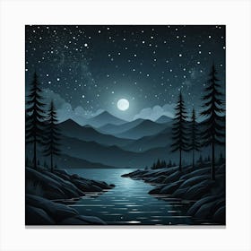 Night Landscape 10 Canvas Print