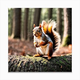 Squirrel In The Forest 114 Canvas Print