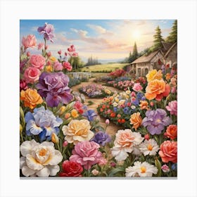 Flower Garden Canvas Print