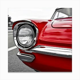 Red Vintage Old Speed Traffic Light Transportation Front Black Vehicle Luxury Car Wheel (7) Canvas Print