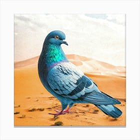 Pigeon Painting in oil paint Canvas Print