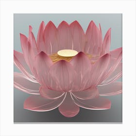 Single Lotus Flower Canvas Print