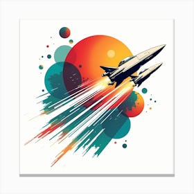 Space Rockets Canvas Print