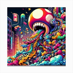 Psychedelic Mushroom 1 Canvas Print