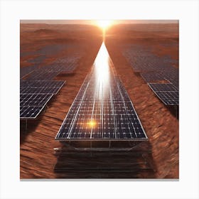 Solar Panels On The Red Planet 1 Canvas Print