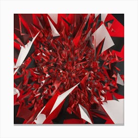 Abstract Red And Black Canvas Print