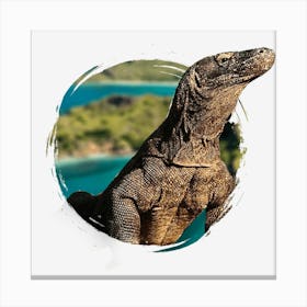 Lizard Komodo Dragon Wonders Of The World Fauna Reptile Animal Canvas Print