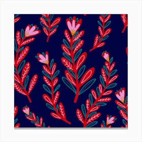 Folk Art Flowers 1 Canvas Print