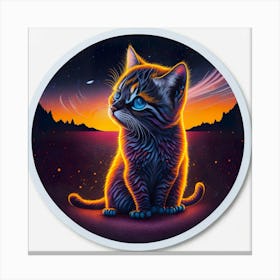 Cat Colored Sky (65) Canvas Print