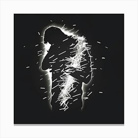 Man Holding A Torch Canvas Print