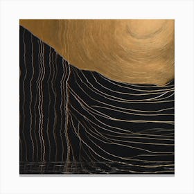 Gold And Black Black And Gold Wall Art 1 Canvas Print