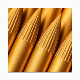 Close Up Of Gold Bullets Canvas Print