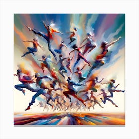 Dancers In The Air Canvas Print