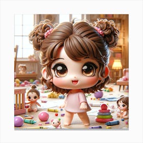 Kawaii Doll Canvas Print