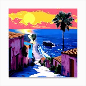 Sunset On The Beach Canvas Print