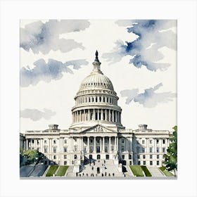 United States Capitol Building Canvas Print