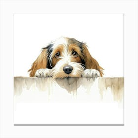 Dog On A Wall Canvas Print