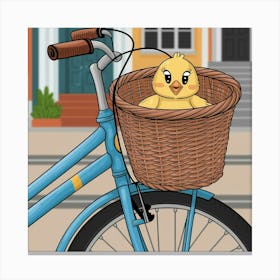 An Illustration Of A Bicycle With A Bask Cecbb6tftoebrqhmednyrg Wjxwwzd Qh Kqqisycuhca Canvas Print