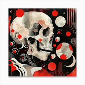 Skull And Bubbles Canvas Print