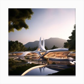 Futuristic Architecture 20 Canvas Print