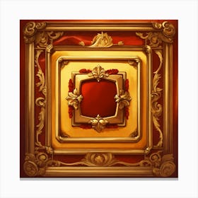 Gold Frame Wall Decoration Canvas Print