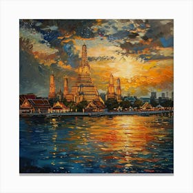 Sunset In Bangkok Canvas Print