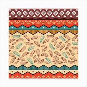 Ethnic Tribal Pattern Background Canvas Print