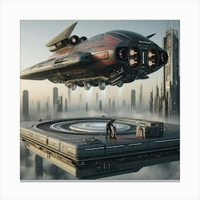 Futuristic Spaceship 3 Canvas Print