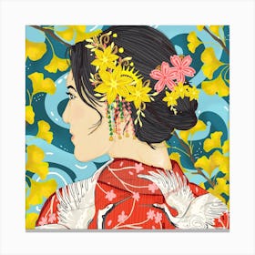 Ginkgo Geisha dream Canvas Print