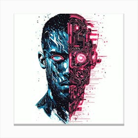 Cyborg.Generated AI. Wall Art Print 9 Canvas Print