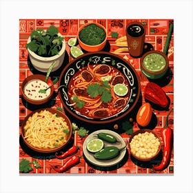 Mexican Food Canvas Print