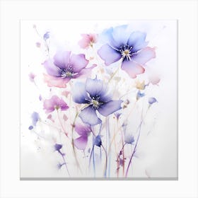 AI Delicate Blooms  Canvas Print