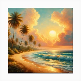 Sunset Beach Canvas Print