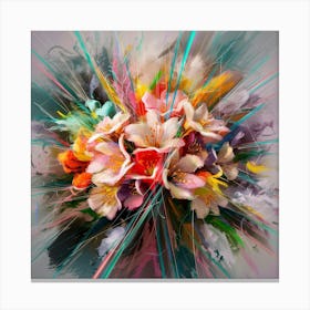 Abstract Flowers Canvas Print