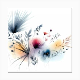 Abstract Flowers Canvas Print