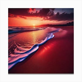 Sunset On The Beach 838 Canvas Print