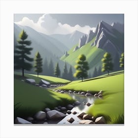 Landscape Painting 103 Canvas Print