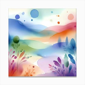 Watercolor Landscape 13 Canvas Print