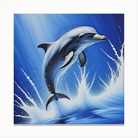 Dolphin Jumping Canvas Print