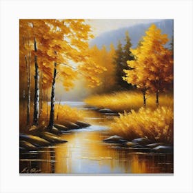 Autumn River 6 Canvas Print