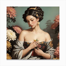 Chrysanthemum rococo beauty Canvas Print