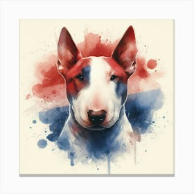 Watercolor Bull Terrier 2 Canvas Print