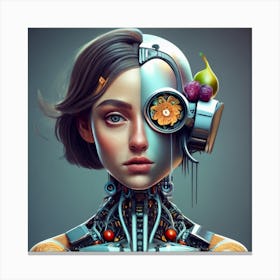 Robot Girl Canvas Print