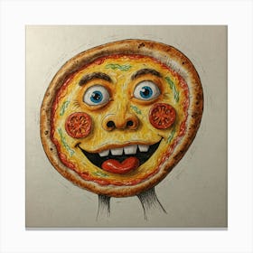 Pizza Face 2 Canvas Print