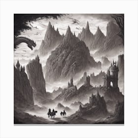 Castle In The Fog Canvas Print